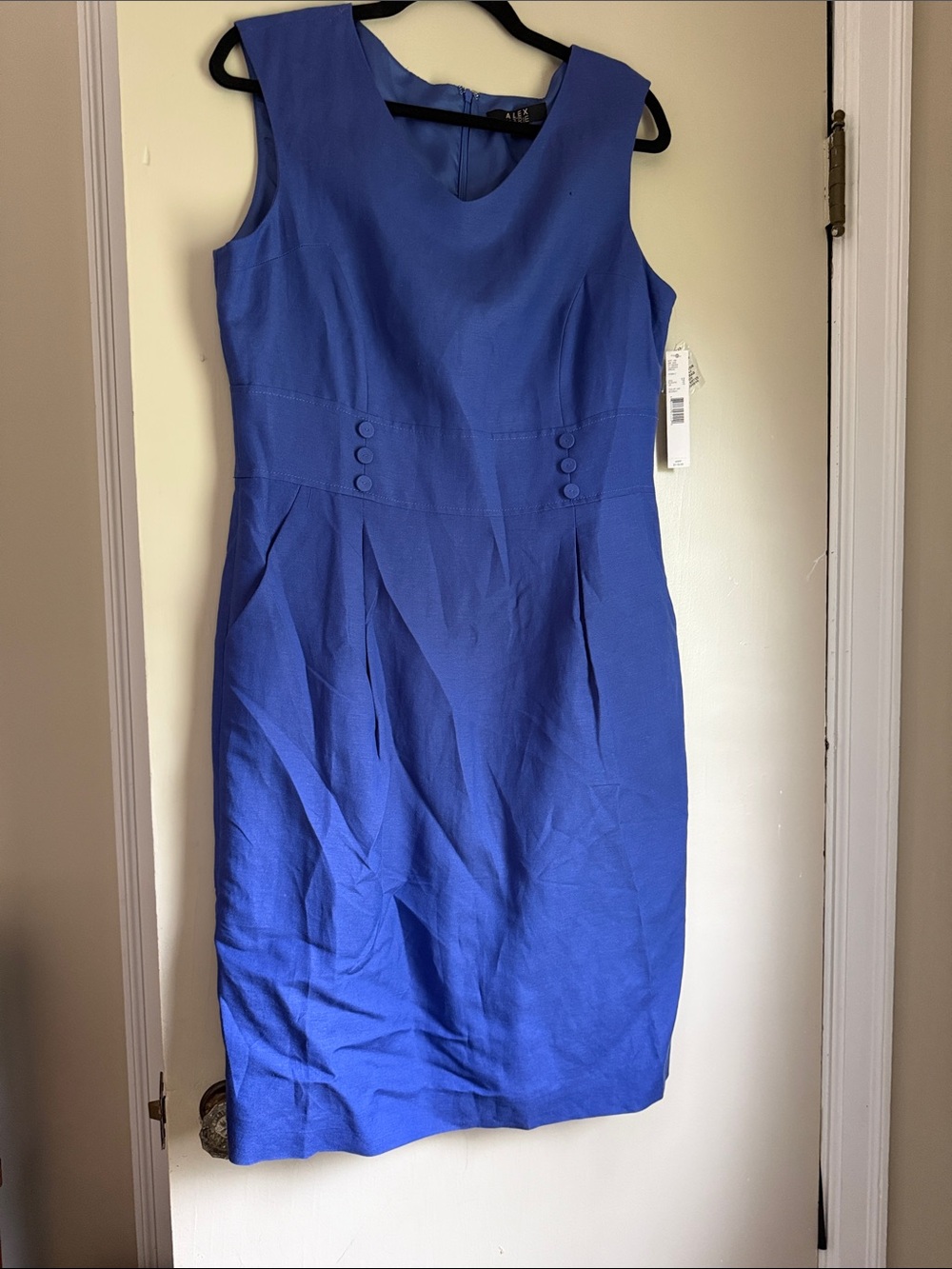Alex Marie Cobalt Blue Sleeveless Sheath Dress